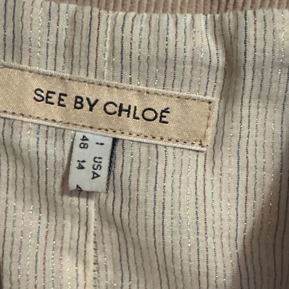 Vintage See By Chloe Beige Blazer with Button Accents - Picture 5 of 6
